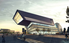 Die Unger Steel Group sorgt dafür, dass Visionen der Architekten Realität werden. Im Bild: die neue WU nach Plänen von Zaha Hadid.   